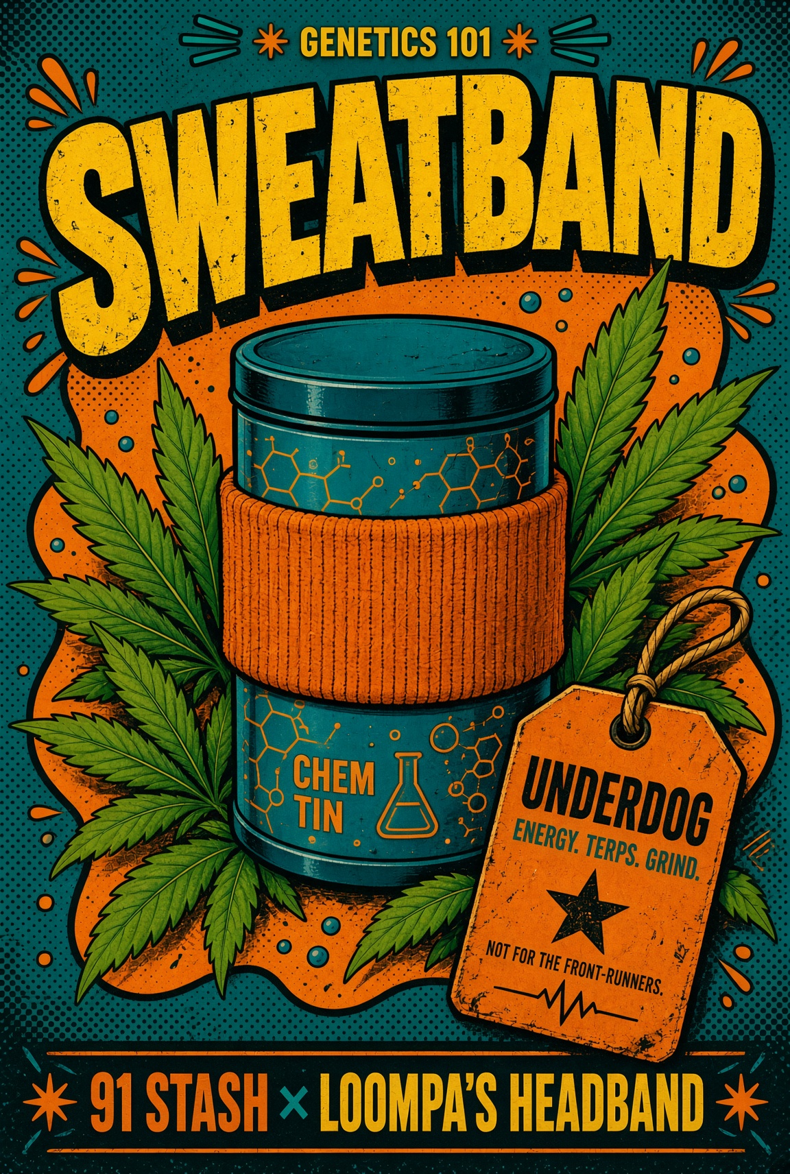 Sweatband cover art by Genetics 101, 91 Stash crossed with Loompa's Headband